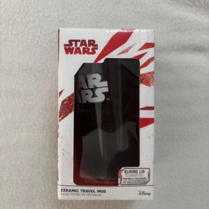 Star Wars BB-8 Ceramic Travel Mug with Sliding Lid Black Disney Se7en20